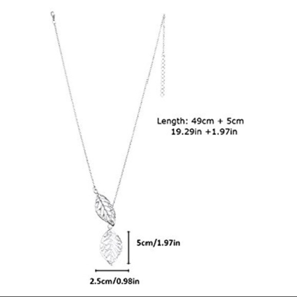 Chic Leaf Shaped Chain Jewelry Necklaces - Picture 3 of 6